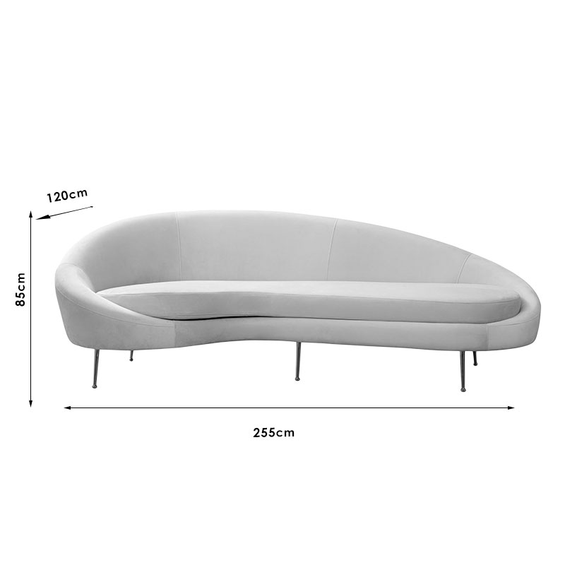 Καναπές 3θέσιος PWF-0574 δεξιά γωνία μπεζ 255x120x85εκ - Image 4