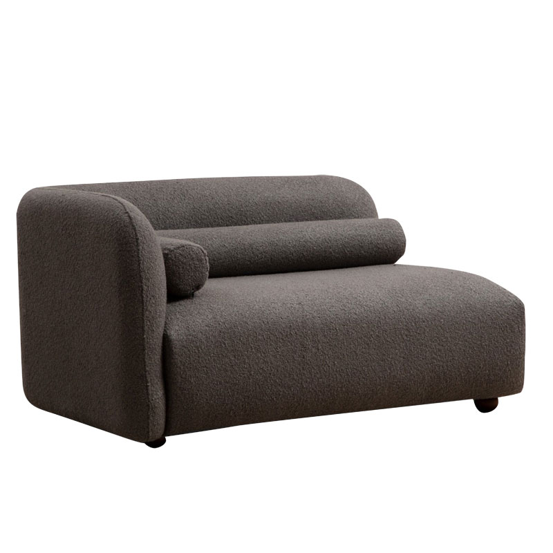 Καναπές 3θέσιος Tranquil ύφασμα μπουκλέ γκρι 228x90x74εκ - Image 3