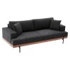 Καναπές 3θέσιος PWF-0620 ύφασμα ανθρακί 227x94x76εκ 071-001434
