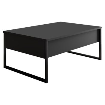 Τραπέζι σαλονιού PWF-0626 pakoworld ανθρακί-μαύρο 90x60x40εκ 071-001497