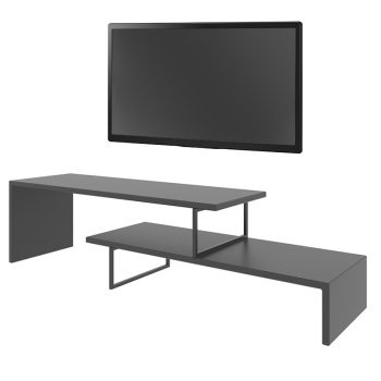 Έπιπλο τηλεόρασης Ferocity pakoworld χρώμα ανθρακί 120x30x45εκ 071-001530