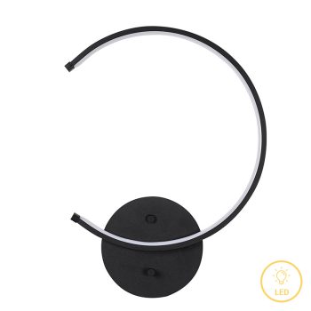 Φωτιστικό τοίχου-απλίκα La luna pakoworld LED 12W μαύρο 33x6x46εκ 071-001533