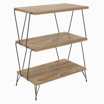 Βοηθητικό τραπέζι TARS pakoworld φυσικό-καρυδί 48x31x78εκ 071-001537