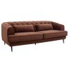 Καναπές Celia pakoworld 3θέσιος βελούδο καφέ 198x86x71εκ 074-000020