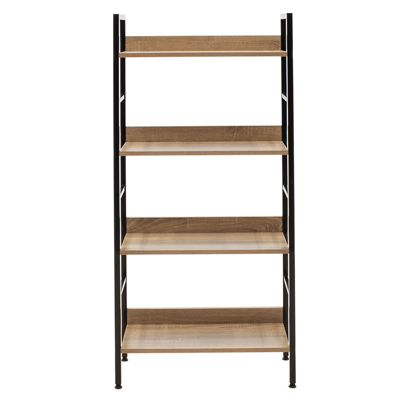 Βιβλιοθήκη- Ραφιέρα Ramon φυσικό-μαύρο 60x28x125,5εκ - Image 3