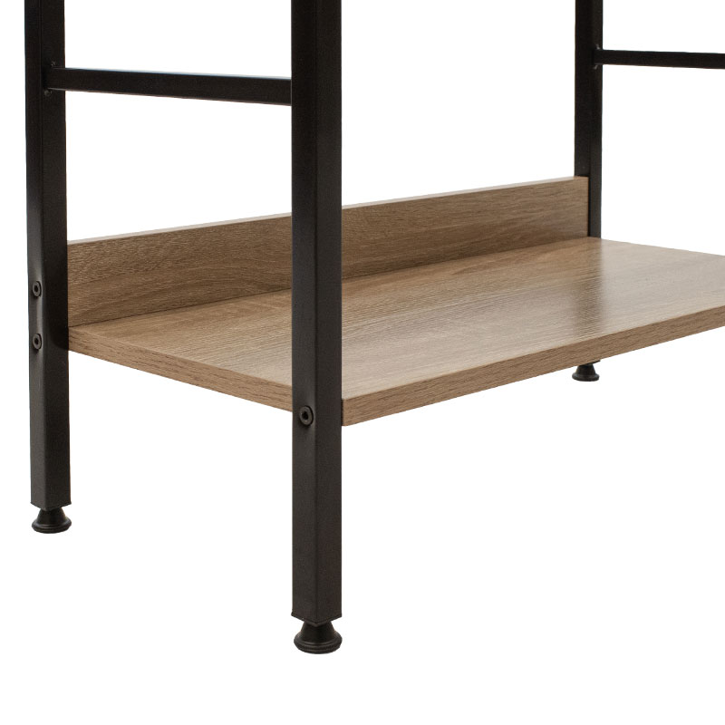 Βιβλιοθήκη- Ραφιέρα Ramon φυσικό-μαύρο 60x28x125,5εκ - Image 5