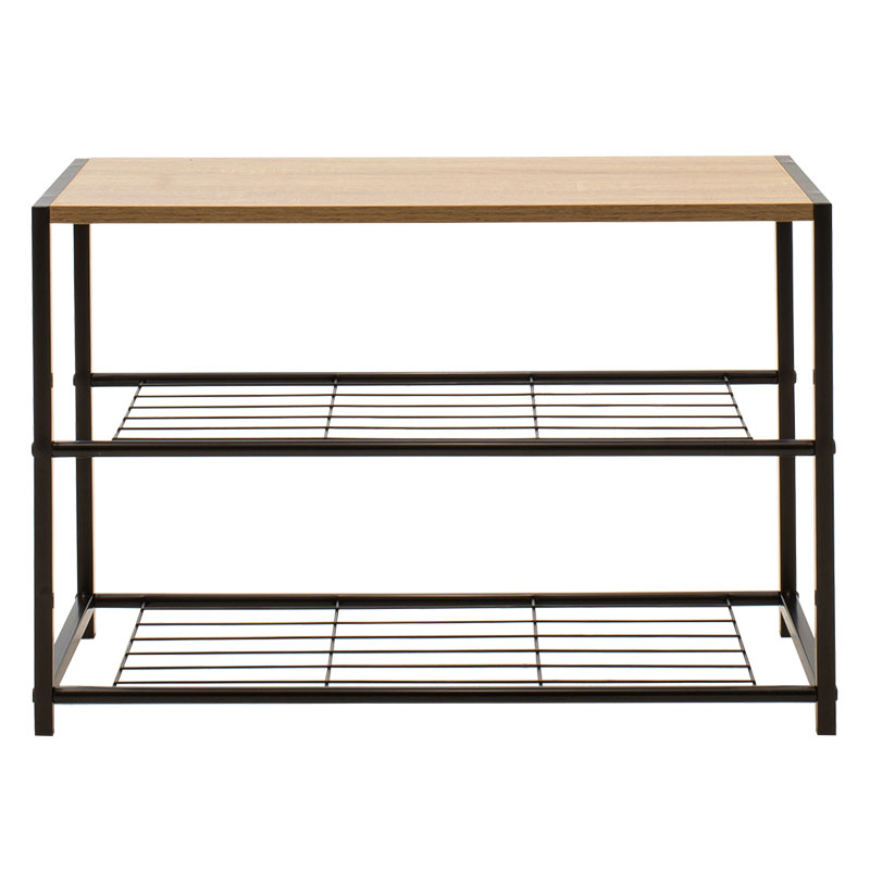 Παπουτσοθήκη Ramon 6 ζευγών φυσικό-μαύρο 63x30x43εκ - Image 2