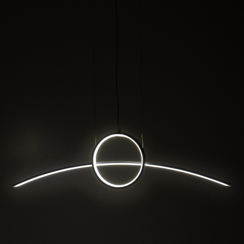 Φωτιστικό οροφής δίφωτο PWL-0992 LED 60W χρυσό 100x10x100εκ - Image 2
