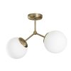 Φωτιστικό οροφής δίφωτο PWL-0997 pakoworld E27 χρυσό antique 40x15x30εκ 099-000107