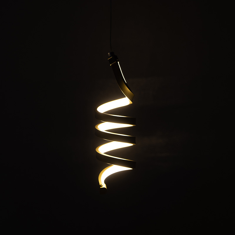 Φωτιστικό οροφής μονόφωτο PWL-1172 LED 3000K χρυσό Φ12x85εκ - Image 2