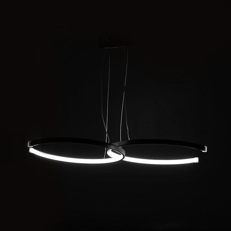 Φωτιστικό οροφής δίφωτο PWL-1176 LED 3000K μαύρο 66x39x44εκ - Image 2