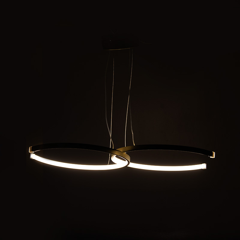 Φωτιστικό οροφής δίφωτο PWL-1176 LED 3000K χρυσό 66x39x44εκ - Image 2