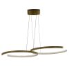 Φωτιστικό οροφής δίφωτο PWL-1176 pakoworld LED 3000K χρυσό 66x39x44εκ 099-000169