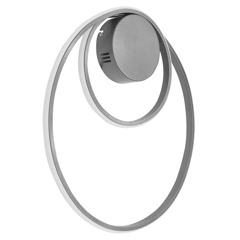 Φωτιστικό οροφής μονόφωτο Hipo LED 3000K ασημί Φ44x7εκ - Image 3