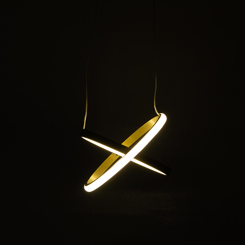 Φωτιστικό οροφής δίφωτο PWL-1182 LED 3000K χρυσό Φ25x70εκ - Image 2