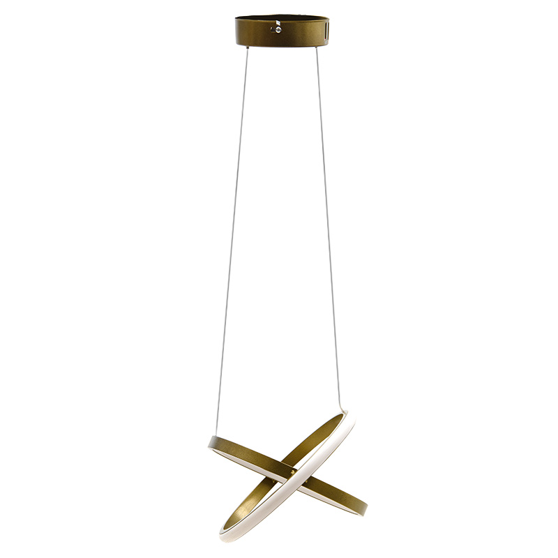 Φωτιστικό οροφής δίφωτο PWL-1182 pakoworld LED 3000K χρυσό Φ25x70εκ 099-000184