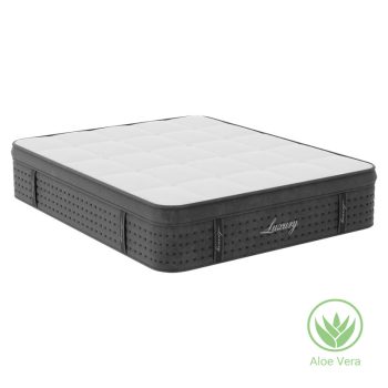 Στρώμα Luxury pakoworld pocket spring+gel memory foam+latex μονής όψης aloe vera 34-36cm 160x200εκ 100-000020
