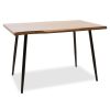 Τραπέζι Neve pakoworld MDF καρυδί-πόδι μεταλλικό μαύρο 120x80x75εκ 101-000024