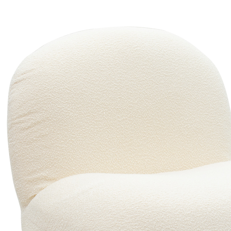 Πολυθρόνα Rosalie ύφασμα μπουκλέ cream-χρυσό 85x82x77εκ - Image 5