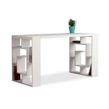 Γραφείο Labirent pakoworld λευκό 140x60x75εκ 119-000042