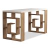 Γραφείο Labirent pakoworld χρώμα λευκό -φυσικό 140x60x75εκ 119-000806