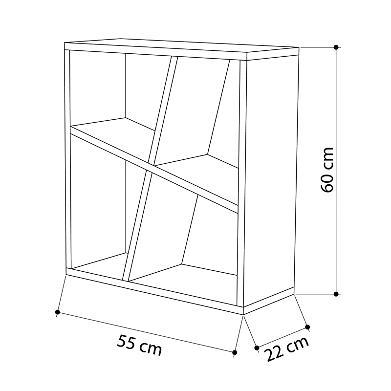 Βοηθητικό τραπέζι Bal χρώμα φυσικό 55x22x60εκ - Image 3