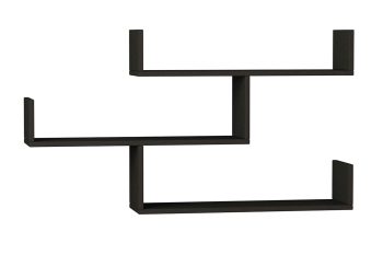 Ραφιέρα τοίχου Tiber pakoworld χρώμα ανθρακί 120x22x67εκ 119-000892