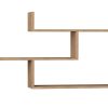 Ραφιέρα τοίχου Tiber pakoworld χρώμα φυσικό 120x22x67εκ 119-000893
