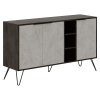 Μπουφές Clara pakoworld light καρυδί-λευκό μαρμάρου 142x35.5x83εκ 119-001132