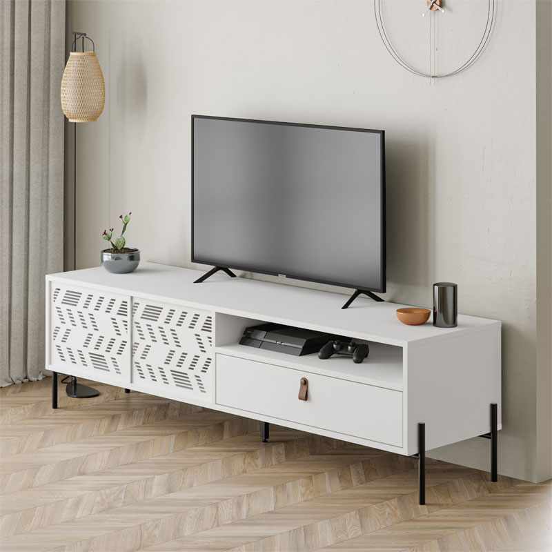 Έπιπλο τηλεόρασης Melati λευκό 170x45x48.5εκ - Image 2
