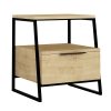 Κομοδίνο Johana pakoworld μαύρο-oak 45x40x50εκ 119-001163