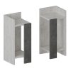 Κομοδίνο Immerse pakoworld σετ 2 τμχ. antique λευκό-γκρι 27x25x60εκ 119-001172