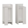 Κομοδίνο Immerse pakoworld σετ 2 τμχ. λευκό 27x25x60εκ 119-001179