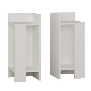 Κομοδίνο Immerse pakoworld σετ 2 τμχ. λευκό 27x25x60εκ 119-001179