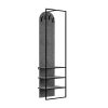 Έπιπλο εισόδου Archy pakoworld μελαμίνης ανθρακί 53x32x180εκ 119-001191