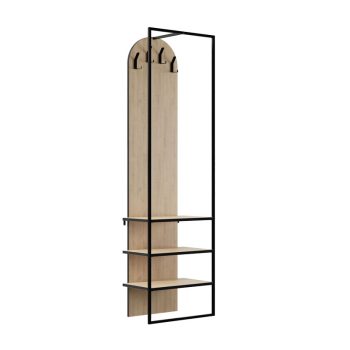 Έπιπλο εισόδου Archy pakoworld μελαμίνης φυσικό 53x32x180εκ 119-001192