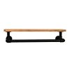 Ραφιέρα τοίχου Beckett pakoworld μαύρο-φυσικό 50x12x18εκ 120-000236