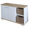 Έπιπλο εισόδου Deril pakoworld λευκό-sonoma 90x33x52.5εκ 120-000278