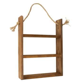 Ραφιέρα τοίχου Lauren pakoworld καρυδί 35x9x47εκ 120-000319