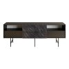 Μπουφές Kevan pakoworld μαύρο μαρμάρου-μαύρο πόδι 180x35x65εκ 120-000379