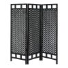 Παραβάν Locky pakoworld ξύλο μαύρο 150x2x160εκ 120-000393