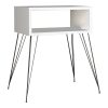 Κομοδίνο Naida pakoworld λευκό μελαμίνης 45x30x59εκ 120-000400