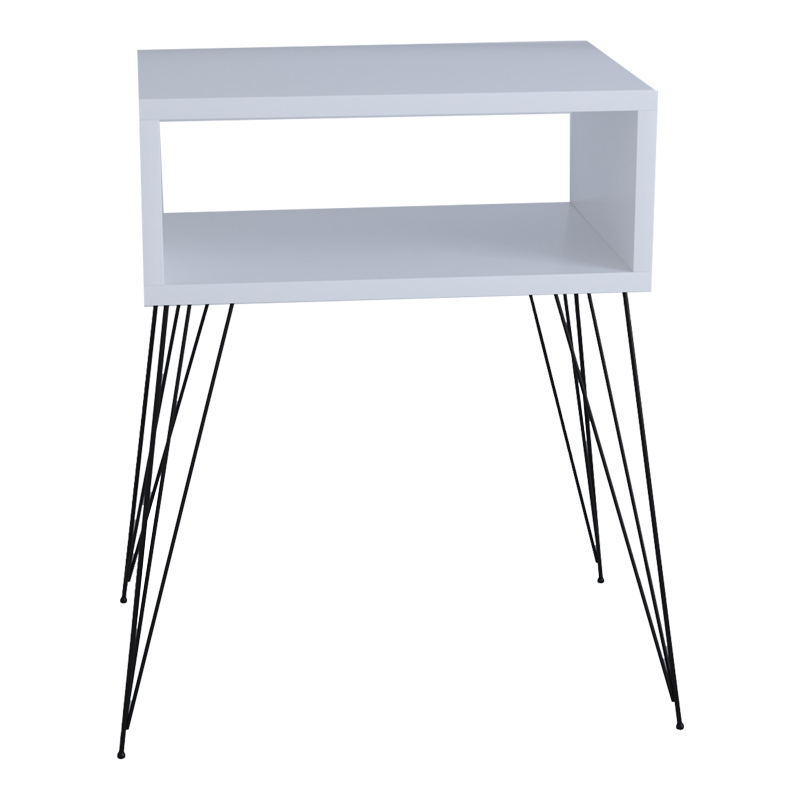 Κομοδίνο Naida λευκό μελαμίνης 45x30x59εκ - Image 3