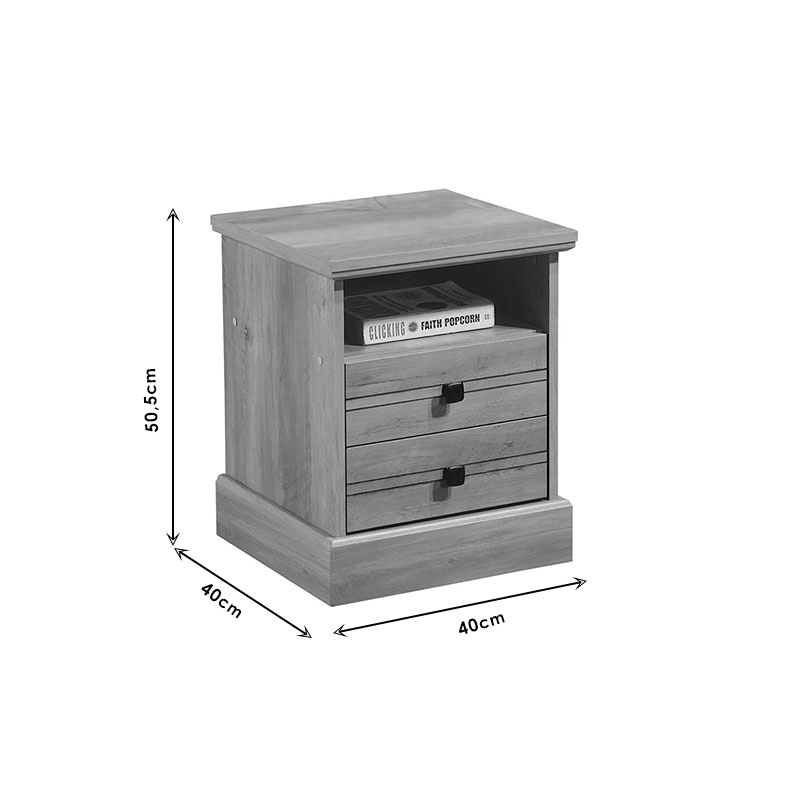 Κομοδίνο Libby φυσικό 40x40x50.5εκ - Image 3