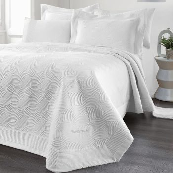 Beauty Home Σετ κουβερλί υπέρδιπλο Clio Art 12503 230x250 Λευκό