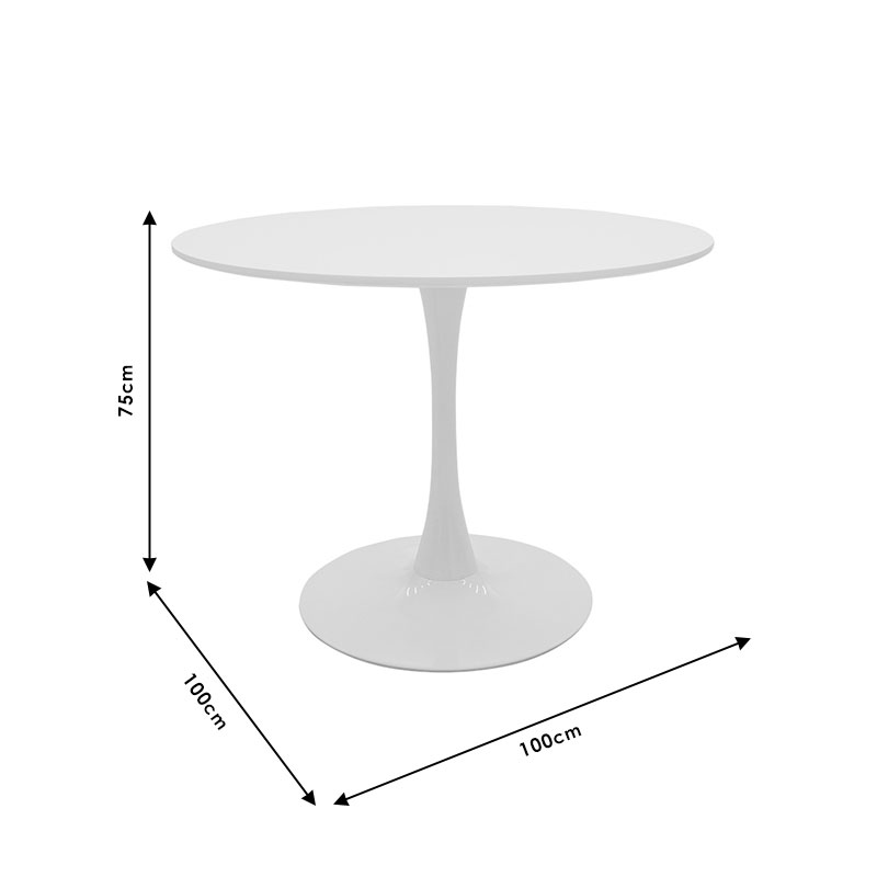 Τραπέζι Balou MDF ανθρακί ματ Φ100x75εκ - Image 4
