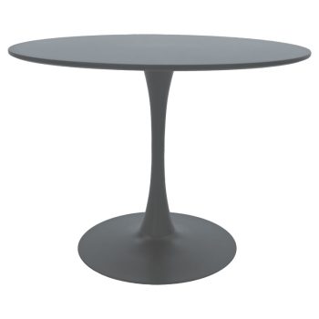 Τραπέζι Balou pakoworld MDF ανθρακί ματ Φ100x75εκ 127-000095