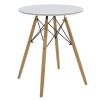 Τραπέζι Julita pakoworld Φ60 επιφάνεια MDF λευκό 127-000145