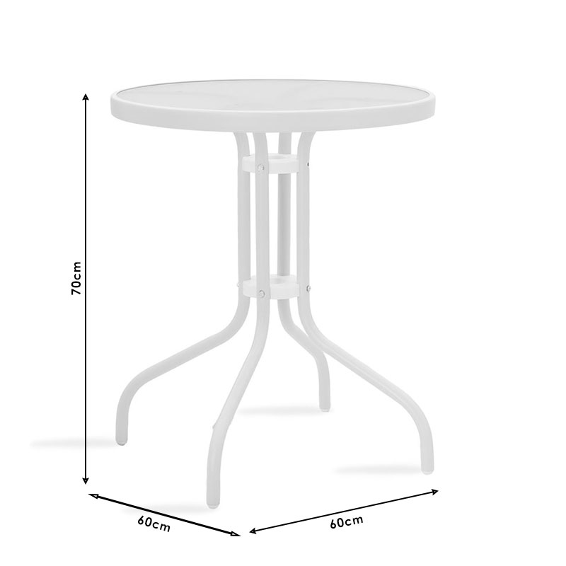 Τραπέζι Watson μέταλλο καφέ-γυαλί Φ60x70εκ - Image 4