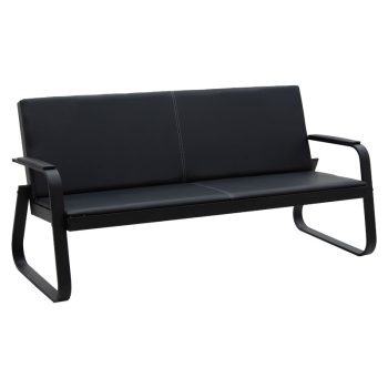 Καναπές 3θέσιος Rogelio pakoworld PU μαύρο 174x72x85εκ 132-000031